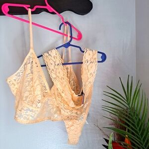 Inc International Concepts Women's Lace Bralette Lingerie Set XXL